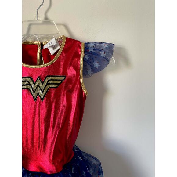 Wonder Woman DC Comic  Custume Dress Red Blue Size Medium (7-8) - Picture 3 of 8